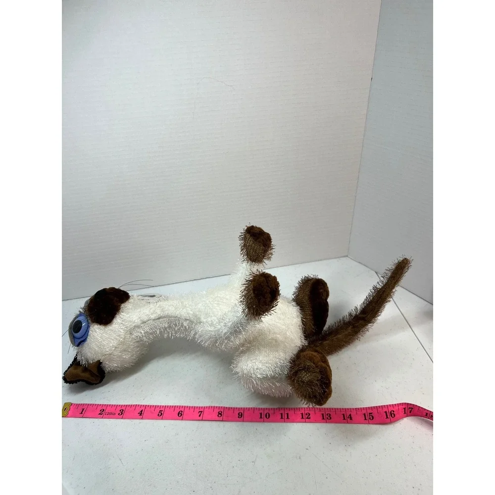 Carlton Cards Whiskers Ching Siamese Cat Plush Toy Blue Eyes Long Neck 16